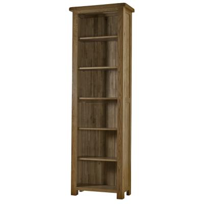 Sherwood Dark Solid Oak Tall Narrow Bookcase